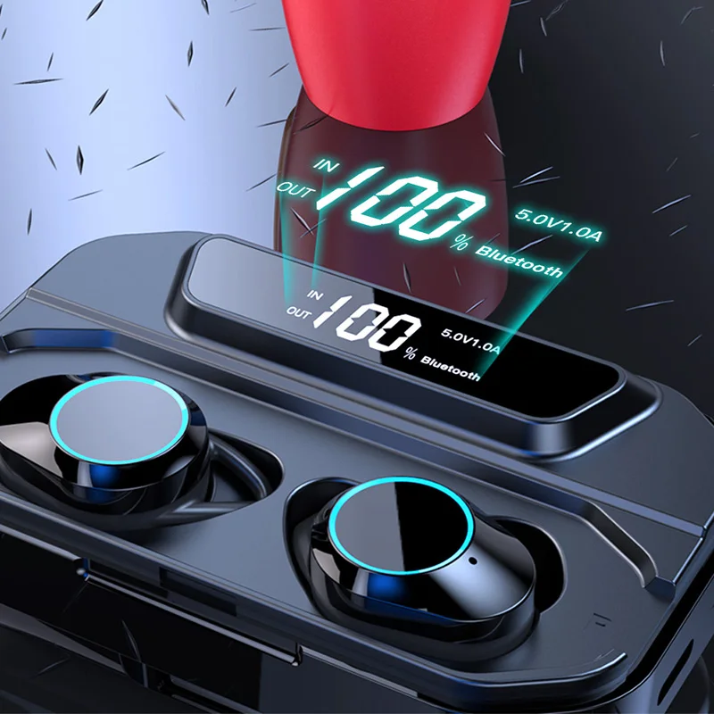 Беспроводные стереонаушники 9D G02 TWS Bluetooth 5.0 водонепроницаемые наушники IPX7 3300 мА/ч
