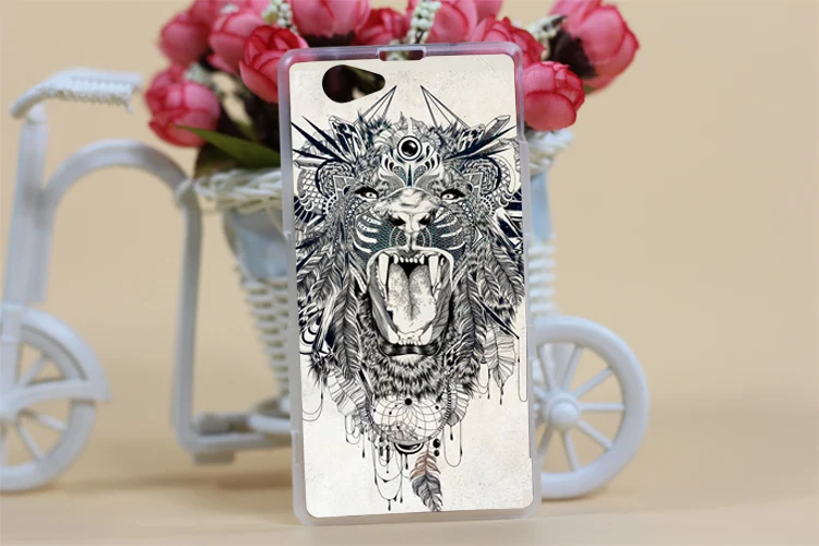 Жесткий чехол для Sony Xperia Z1 mini D5503 Compact M51W 8 рисунков красивая черно белая сова кошка