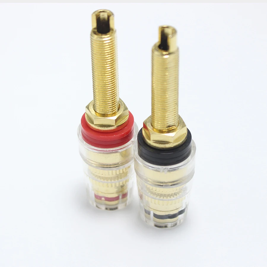 2 шт./лот латунный Хрустальный зажим для резьбы Усилитель Аудио динамика 4 мм