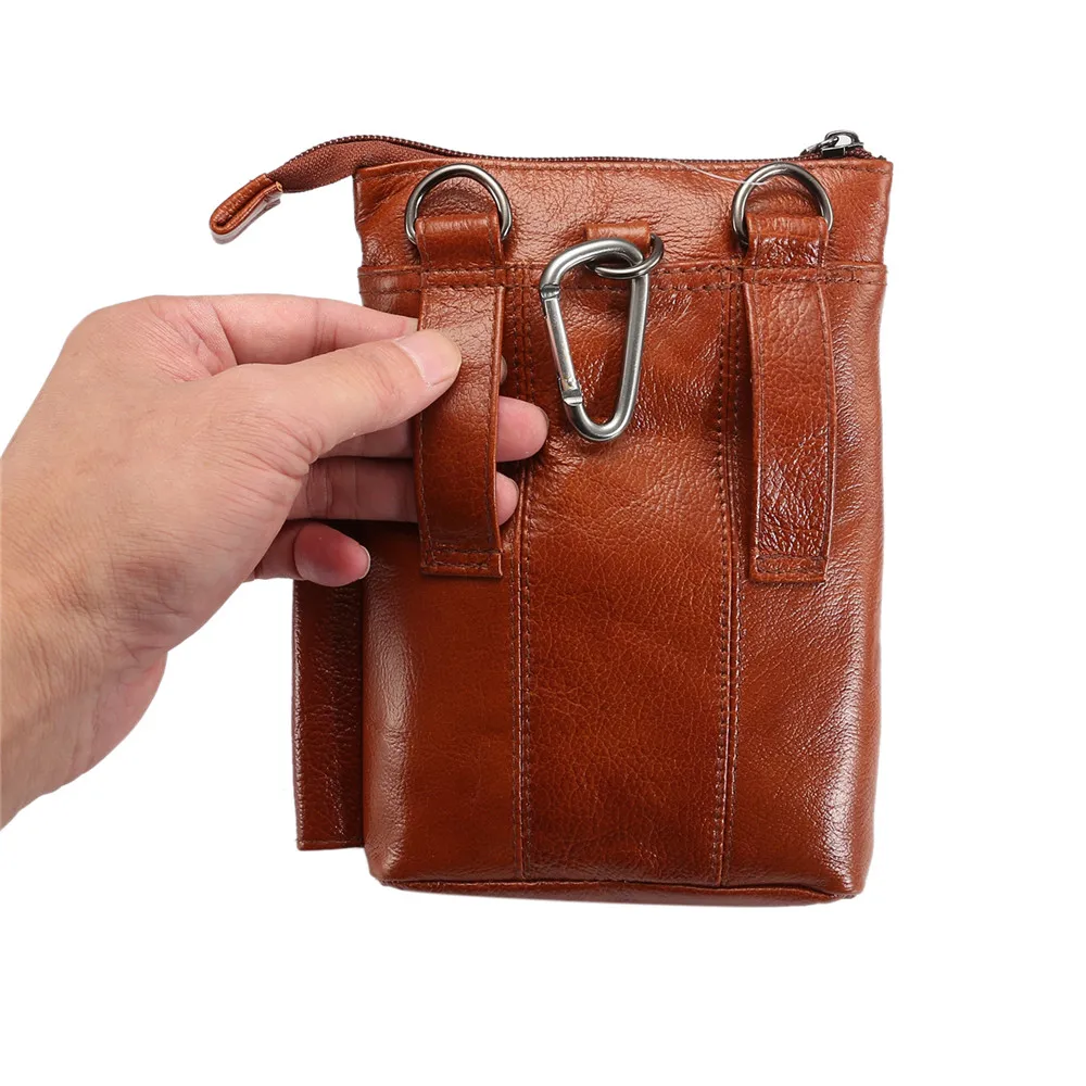 Винтажная дорожная сумка мессенджер из натуральной кожи поясной кошелек на