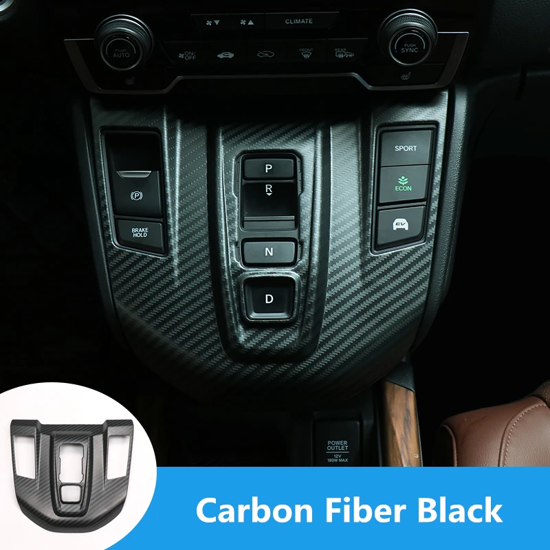 Carbon fiber black World Datong панель переключения передач декоративные блестки из нержавеющей стали отделка 1 шт. для Honda CRV CR-V HYBRID RHD LHD - Название цвета: Carbon fiber black