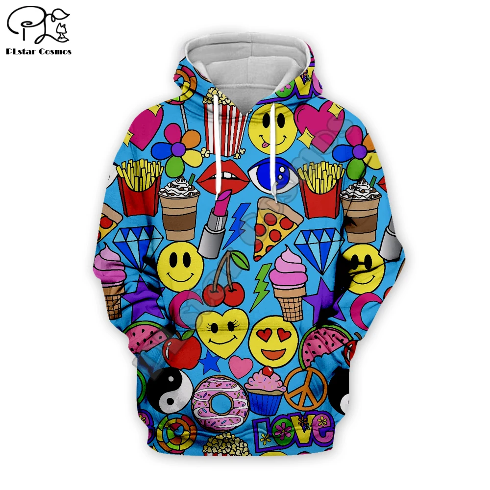 Модные Цветные стильные мужские/женские 3D свитшоты с принтом love smile толстовки