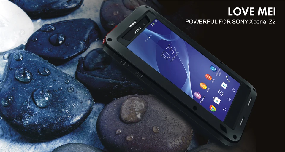 Любовь Мэй металлический алюминиевый чехол для Sony Xperia Z2 мощный Броня