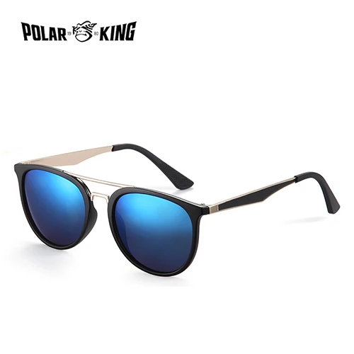 C2 Matte Black Blue POLARKING Марка Ретро Поляризованные Солнцезащитные Очки Для Мужчин Вождения Двойные Мостовые Очки Мужской TR90 Рыбалка Очки Gafas asculos de sol - Цвет линз: C2 Matte Black Blue