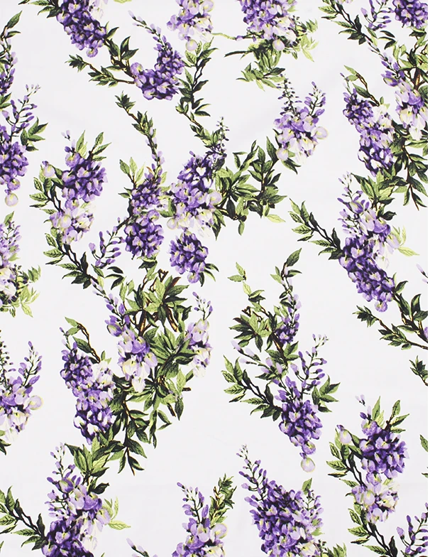 YY DIY Pretty 50x140 см красная и белая ткань из спандекса хлопка с цветочным принтом | Дом