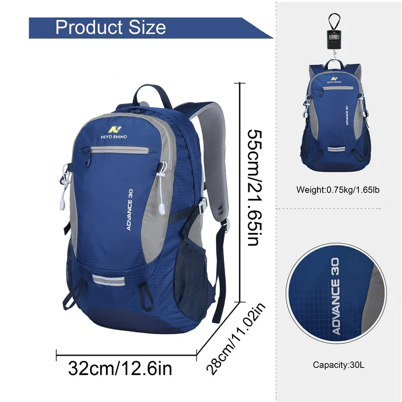 30L NEVO RHINO, водонепроницаемый мужской рюкзак, унисекс, дорожная сумка, походный, для альпинизма, альпинизма, кемпинга, рюкзак для мужчин