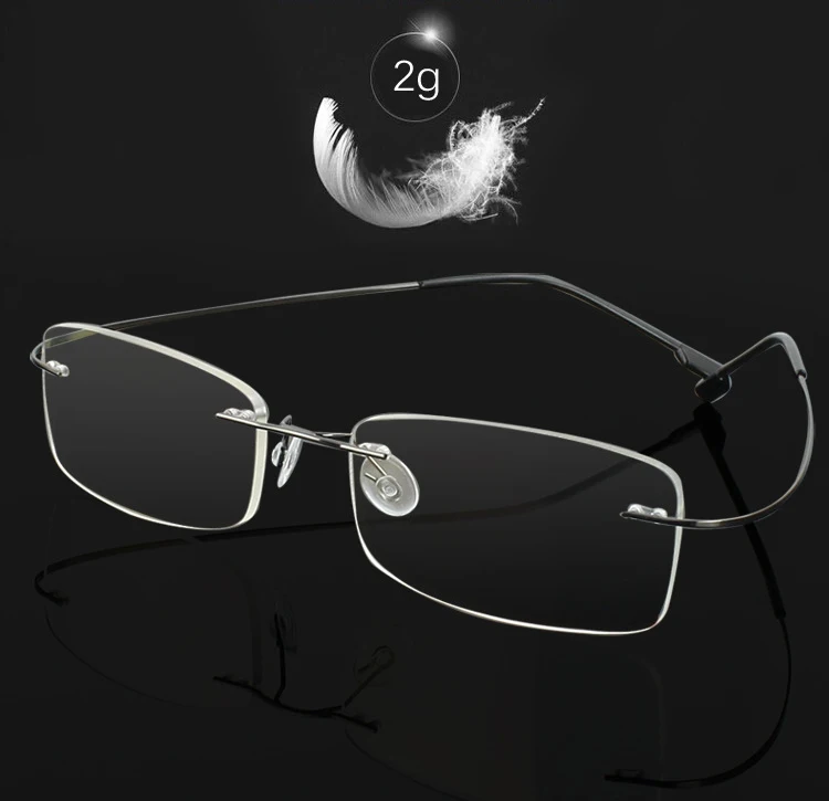 TOptical, модные титановые очки для близорукости, без оправы, с памятью, квадратные очки, оптическая оправа, очки для мужчин и женщин, дизайнерские, 9 цветов