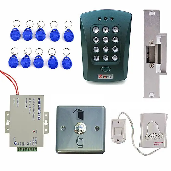 Нержавеющая сталь дверной переключатель + 125 кГц EM карты клавиатуры Управление