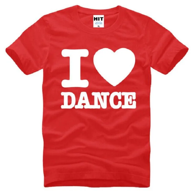 

I Love Dance Printed T Shirt Men Fashion Short Sleeve O Neck Cotton Men's T-Shirt Summer Fitness Top Tee Men Clothing