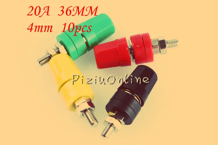 

10PCS/LOT Banana Jack The M4 * 36 YT217 Copper+Iron Terminal 20A Grounding column 4 mm banana plug Free Shipping