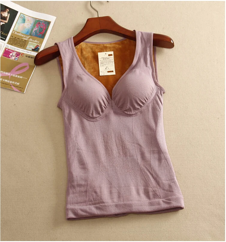 Женский утепленный жилет с бархатным утеплителем обтягивающее базовое нижнее