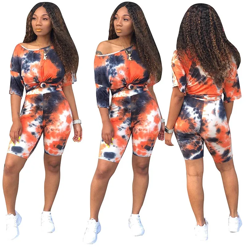 Женский Брючный комплект из 2 предметов с принтом и вырезом лодочкой| |