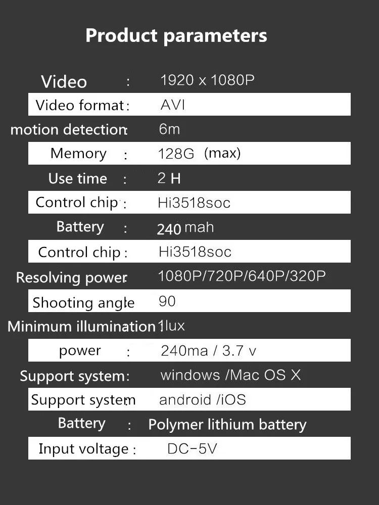 Full HD 1080P Мини Wifi камера с двойным объективом, беспроводной пульт дистанционного управления, мини видеокамера, видео регистратор, TF карта для IOS, Android, Windows