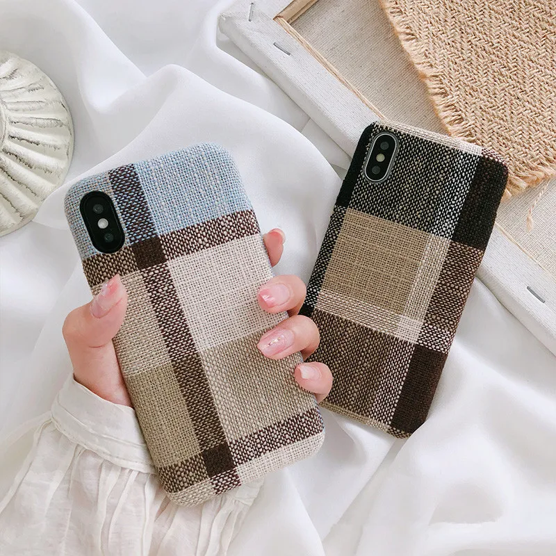 Роскошный зимний тканевый сетчатый чехол для телефона Apple iPhone X 8 7 6S 6 Plus чехлы в
