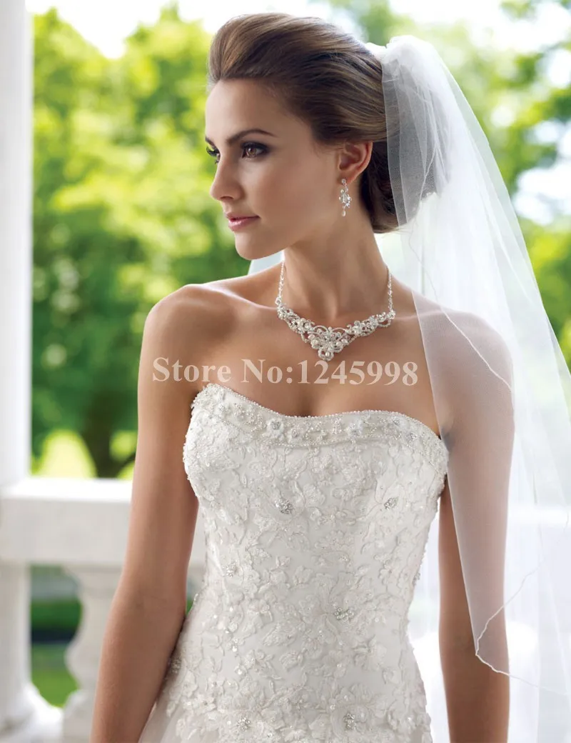 Beautiful Ball Gown Vestido de noiva Sleeveless Organza Wedding Dress 2015 Robe mariage casamento Dresses Court Train | Свадьбы и