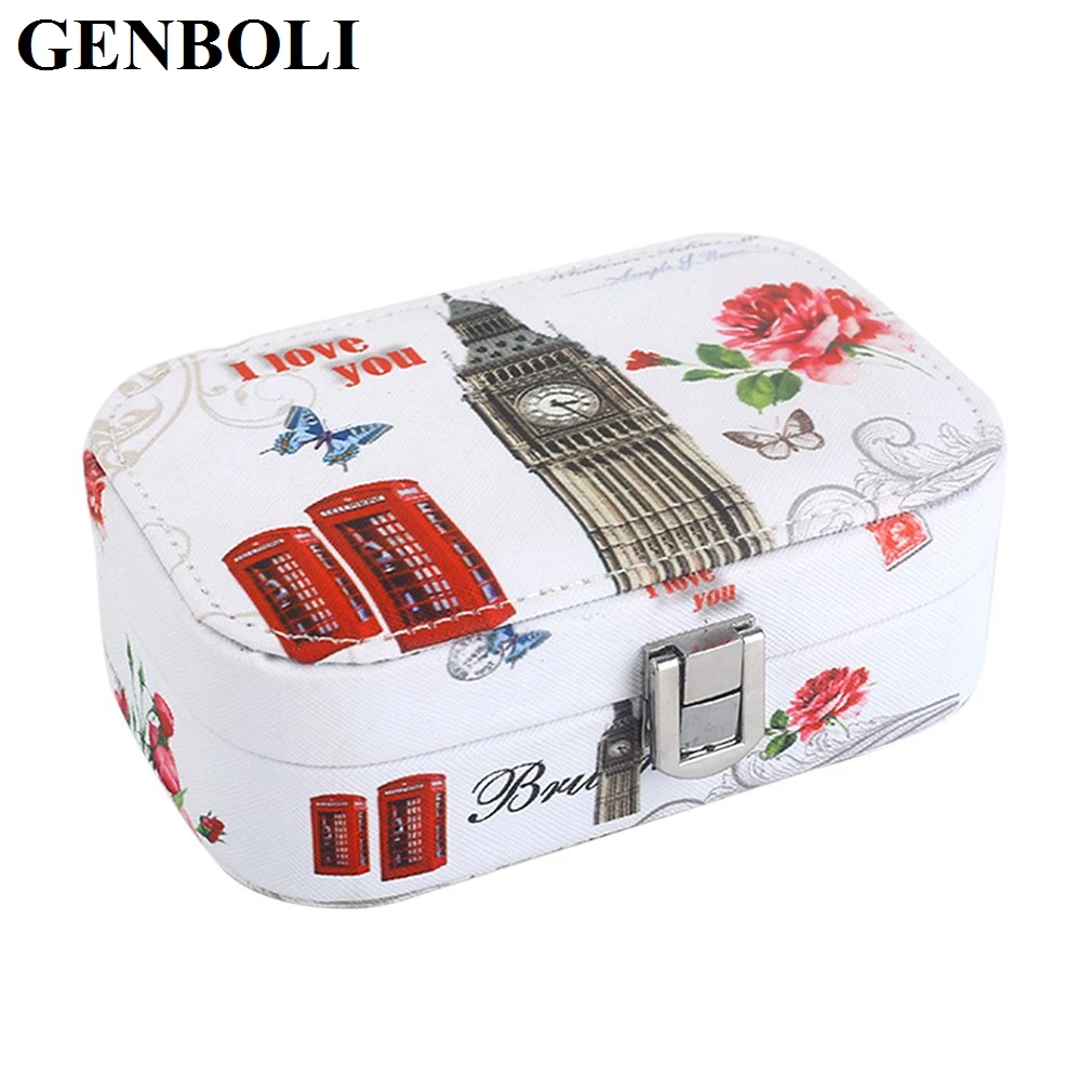 GENBOLI Сова/Башня/обувь/Часы Печать ящик для хранения в путешествии портативный