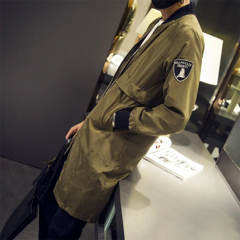 Thintenda весенняя куртка-Мужская модная куртка в стиле хип-хоп длинная Повседневная