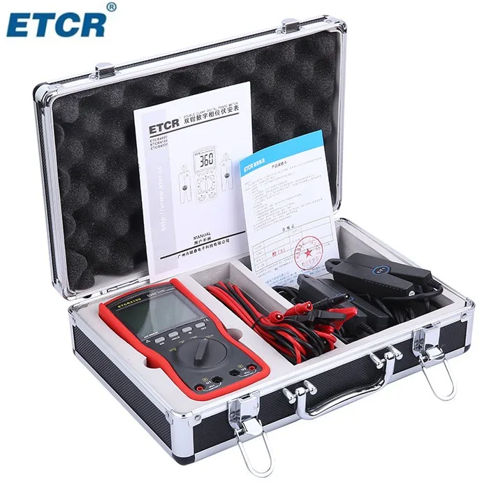 Гуанчжоу Иридиум Тай ETCR4100 двойной зажим Цифровой фазовый метр трехфазный фазный