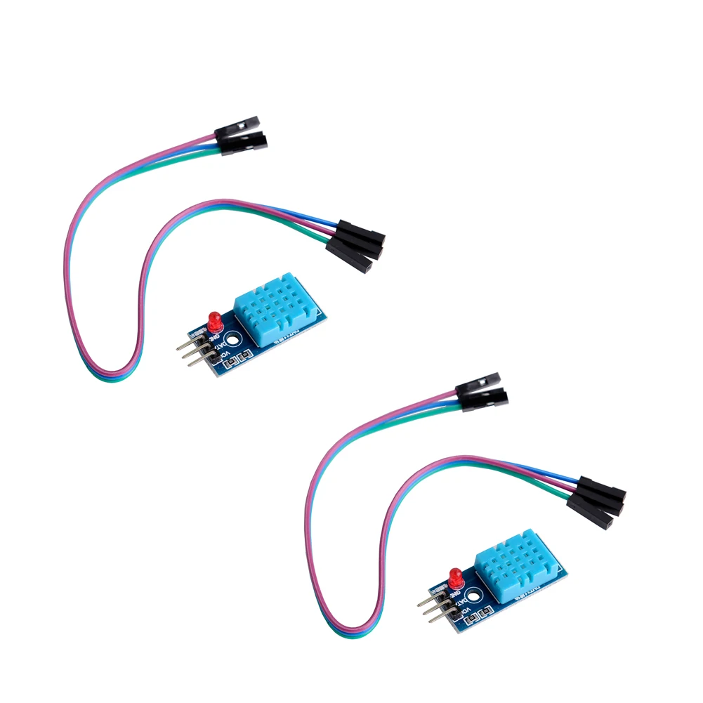 

2Pcs/lot DHT11 Temperature Relative Humidity Sensor Module with Cable for Arduino Diy Kit FZ0564B