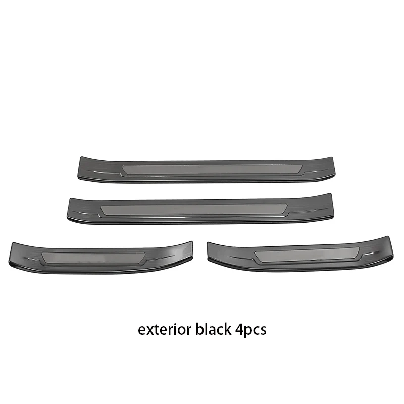 exterior black 4pcs Модификация дверного порога специальная приветственная защита педали пластина Внешняя дверная педаль для Lexus NX200 NX300 200T 300H - Цвет: exterior black 4pcs