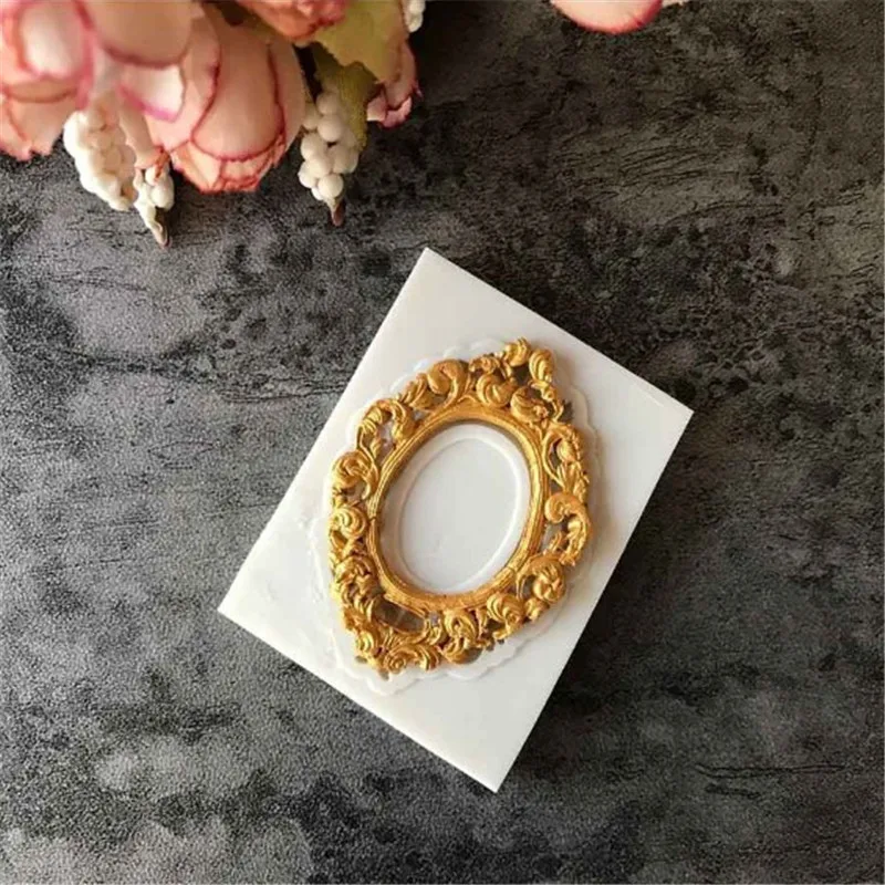 Хорошая границы Европейский рельеф Силиконовая Форма Fondant Mold зеркальный