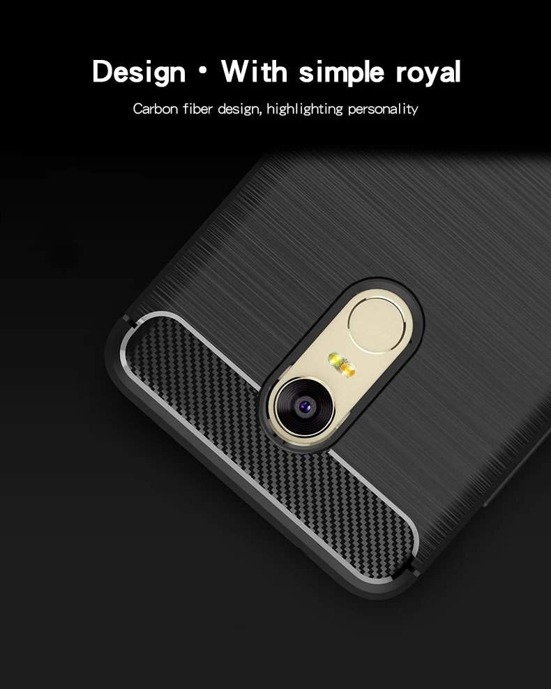 Mofi чехол для телефона для Xiaomi Redmi Note 4 чехол ультра тонкий углеродное волокно Мягкая силиконовая задняя накладка из ТПУ чехол Redmi Note 4X