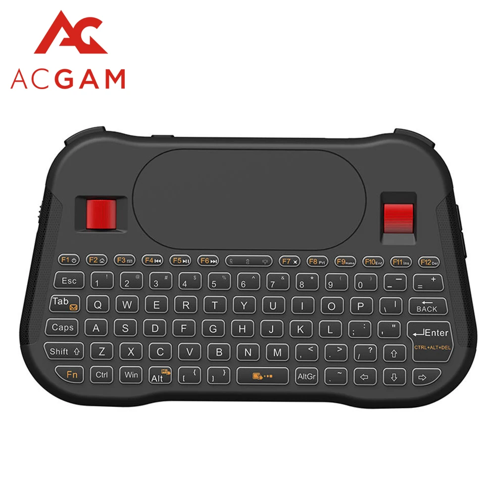 ACGAM T18 + Air Mouse 2 4G Беспроводная клавиатура с большим тачпадом 7 цветов контроллер
