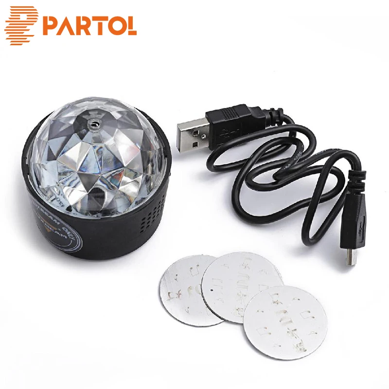 Partol Универсальный мини Автомобиль SUV интерьер RGB LED Музыка DJ Дискотека Атмосфера