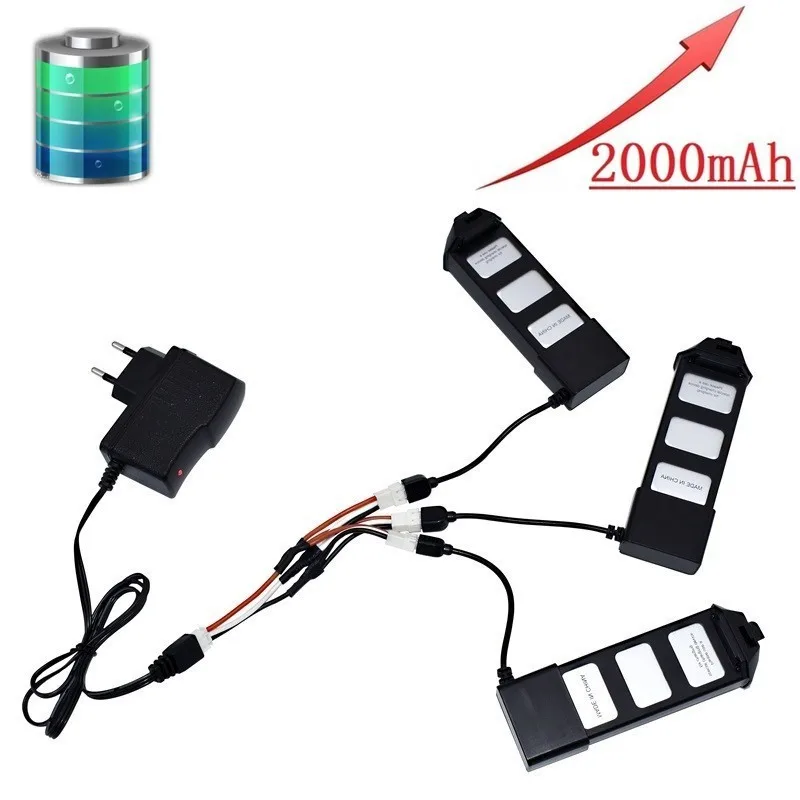 Быстрая зарядка 7 4 V 2000mAH LiPo батарея и зарядное устройство для MJX R/C Bugs 5W B5W X5 RC Quadcopter