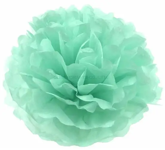 27 mint green Милый babyshower украшения 5 шт. 10 15 20 25 30 см ткани Бумага цветы Бумага шарики-Помпоны фонарики вечерние декор для свадьбы - Цвет: 27 mint green