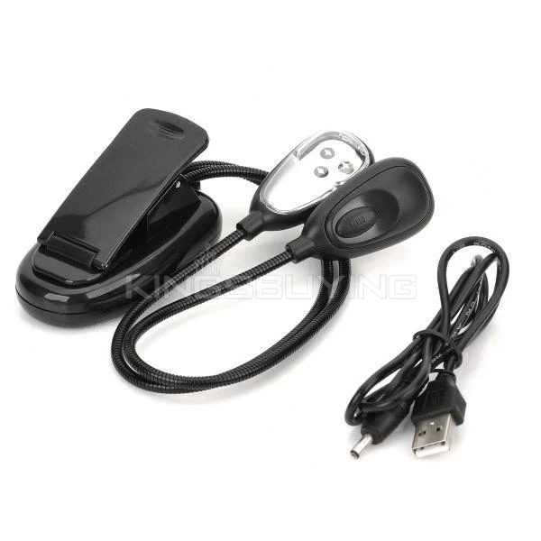 Double Pole 6-LED White Light USB Flexible Neck Desk Lamp (3 x AAA) #1700477 | Компьютеры и офис