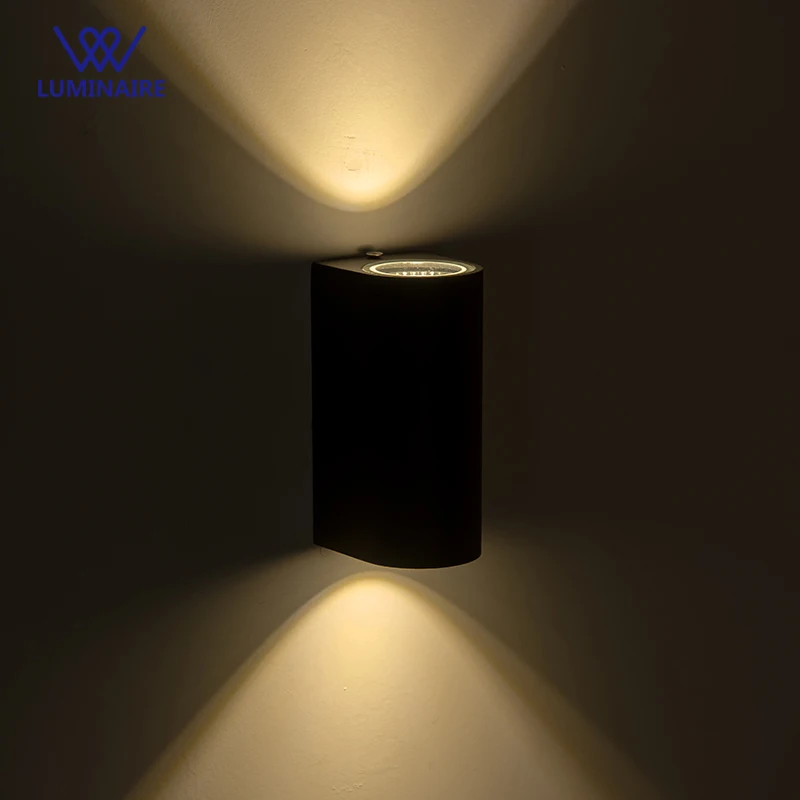 VW 10W LED outdoor wall lamp aluminium waterproof light for garden decor cylinder sconce fixture porch in black | Лампы и освещение