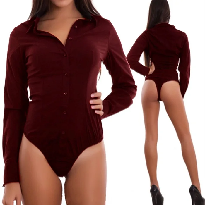 

Women's Sexy Jumpsuit Romper Bodysuit Stretch Ladies Leotard Body Tops shirt Playsuit