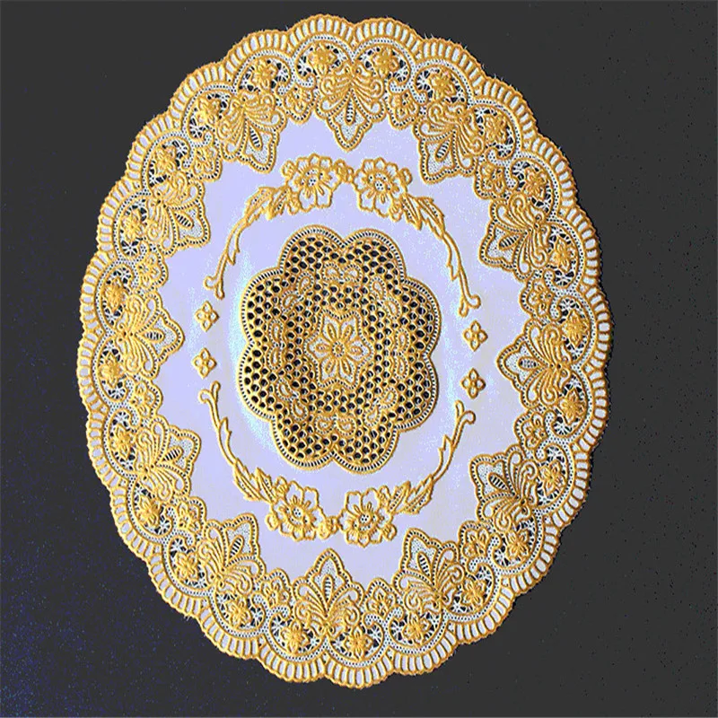Free Shipping Diameter 38cm Cheap PVC Tea Cup Mat Tablecloth Dining Place Water Oil Proof Home Kitchen Antependium Hot | Дом и сад