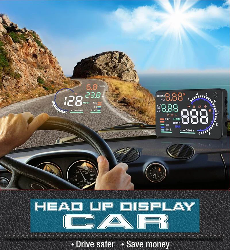 A8 OBD дисплей лобовое стекло автомобиля проектор бортовой компьютер для obd2 Head Up