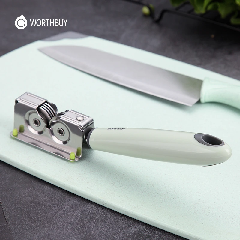 WORTHBUY профессиональная точилка для ножей из нержавеющей стали кухонная заточка