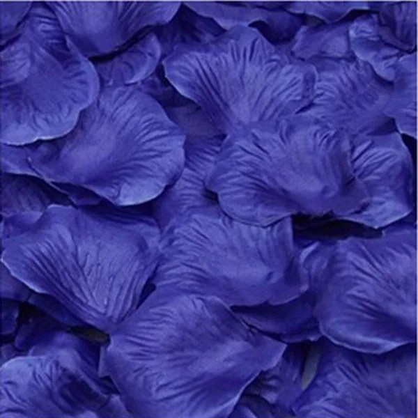 Dark Blue 500 шт многоцветный полиэстер искусственный цветок стол Конфетти декор для венчания искусственные лепестки роз патал цветок - Цвет: Dark Blue