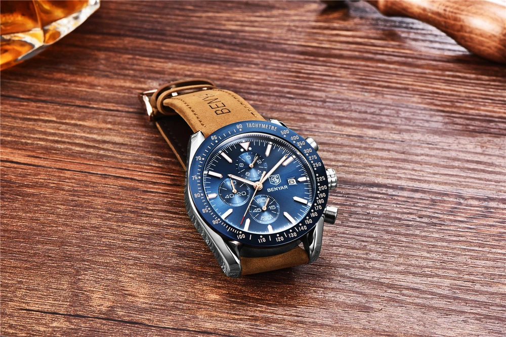 Relojes часы для мужчин BENYAR лучший бренд класса люкс Бизнес водонепроницаемые часы модные спортивные кварцевые часы для мужчин s часы Relogio Masculino