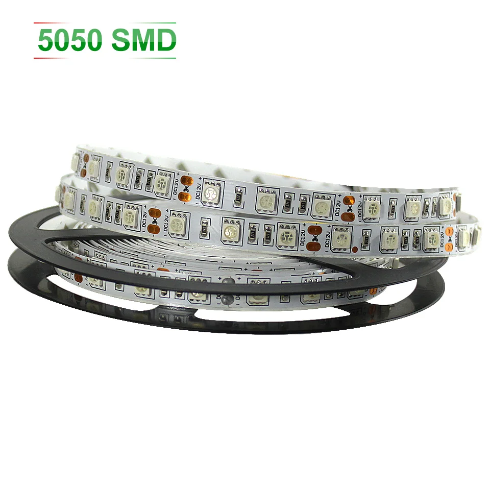 RGB Светодиодная лента 5050 5 м 300Led SMD 60LED/M лампы DC12V гибкий свет + 44key ИК пульт 3A силовое