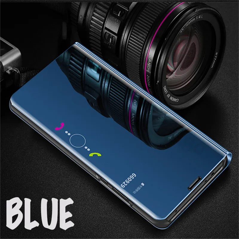 blue Чехол-книжка с стоя кожаный чехол для huawei P30 P10 P20 lite Коврики 20 10 Pro P Smart плюс Honor 9 9i 10 Lite Nova 3 3i 3E 4 4E - Цвет: blue