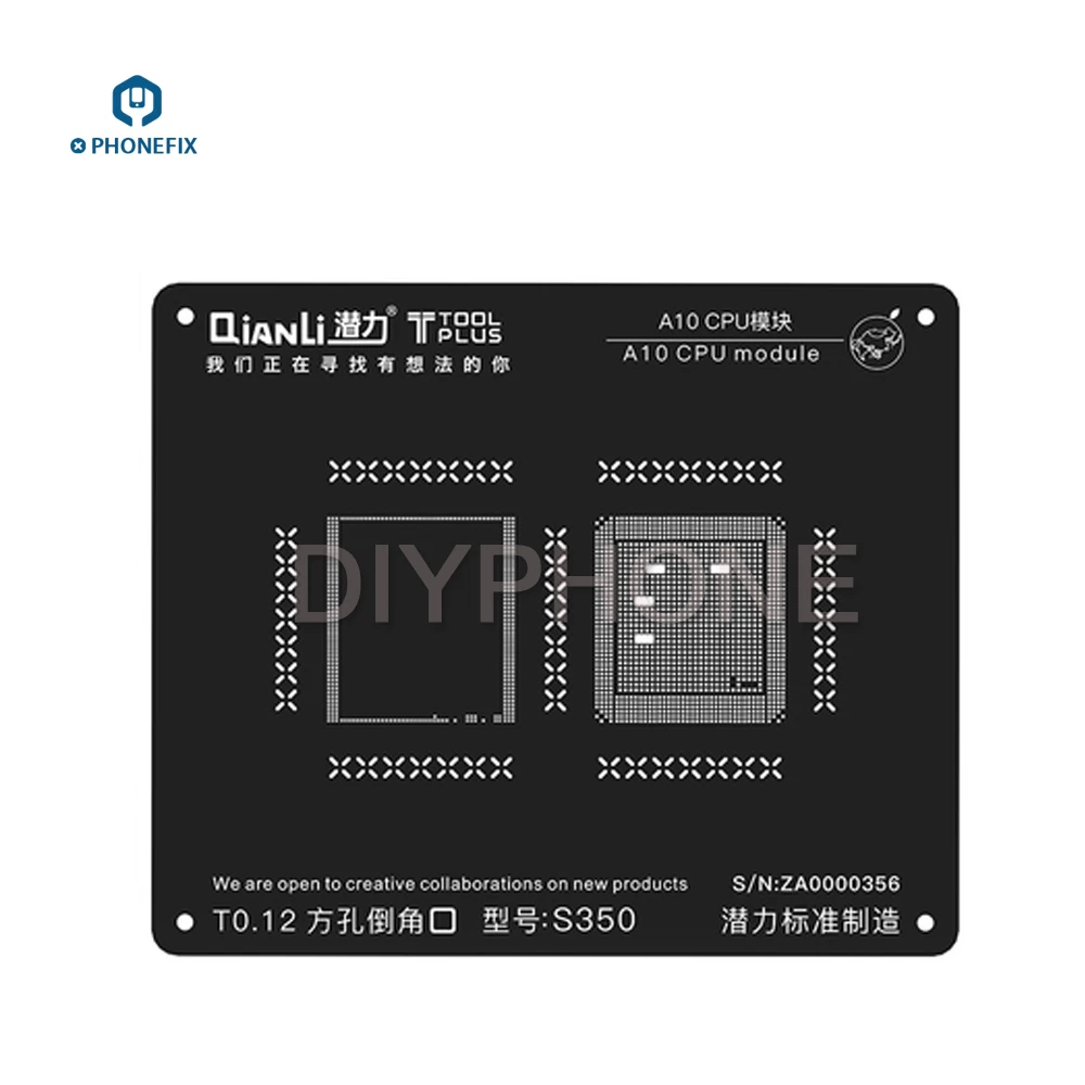 Qianli черный 3D позиционирование черный трафарет универсальная связь BGA трафарет для iPhone A7 A8 A9 A10 A11 ремонт