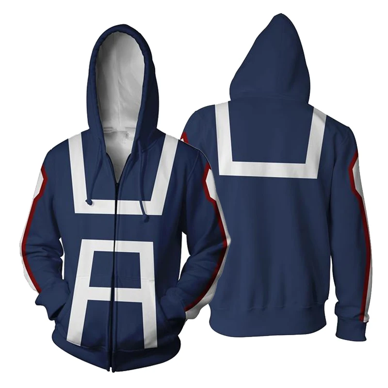 Аниме мужские толстовки на молнии с капюшоном My Boku no Hero academic 3D куртка Izuku Midoriya Todoroki