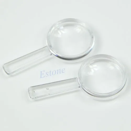 

25pcs/lot Plastic Handheld Mini Magnifier Magnifying Reading Aid Kids Toy 5X Lens