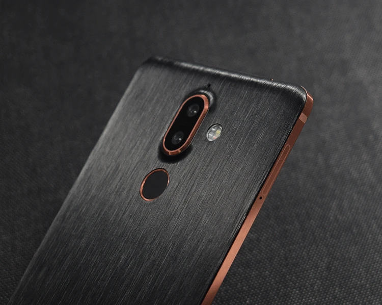 Чехол под шлифованный Металл узор декоративная задняя пленка для Nokia 7 Plus