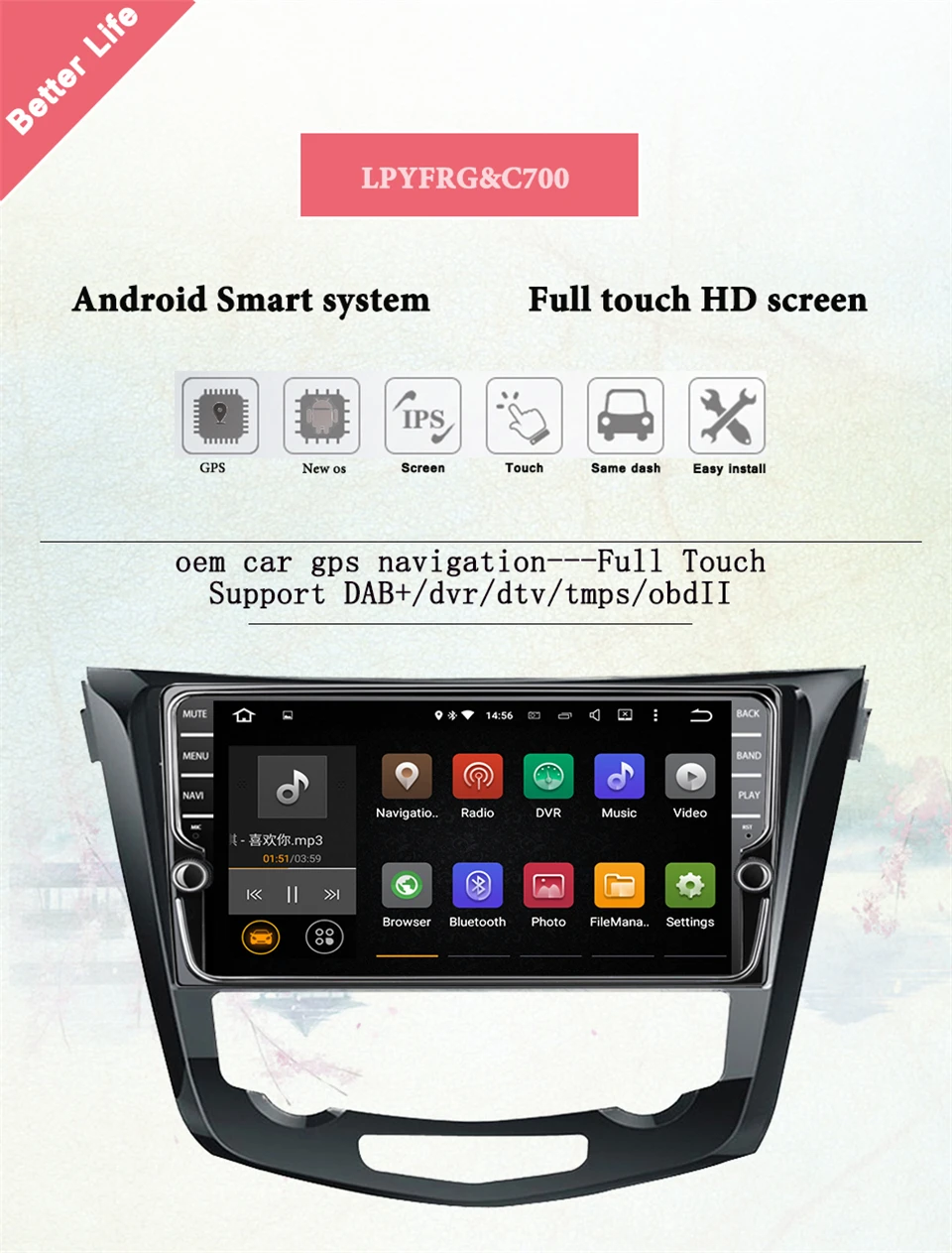 9 дюймов Android 9,1 для Nissan X-Trail Rogue Qashqai Xtrail автомобильный DVD gps навигатор головное устройство