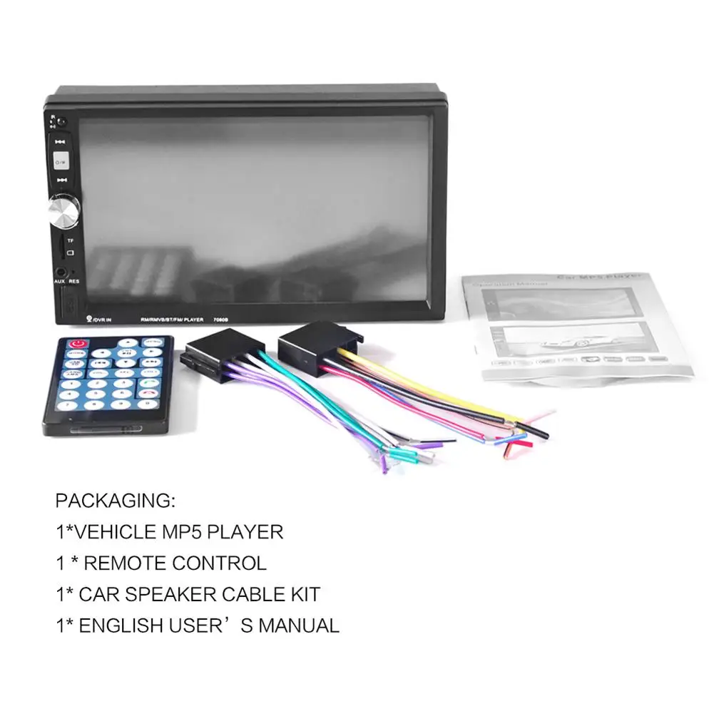 7 Inches Double DIN Bluetooth Car MP5 Player Without Camera Support Hands-free Calls And Across Two Cellphones Auto Accessories |