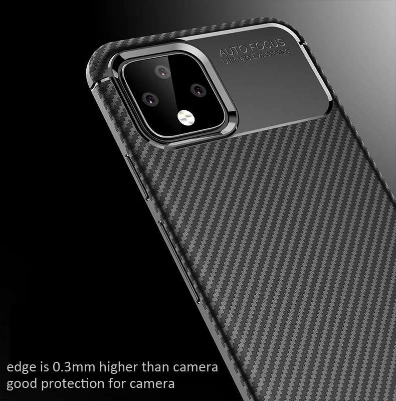 Чехол из углеродного волокна для Google Pixel 4 XL TPU силиконовый защитный чехол из волоконной ткани
