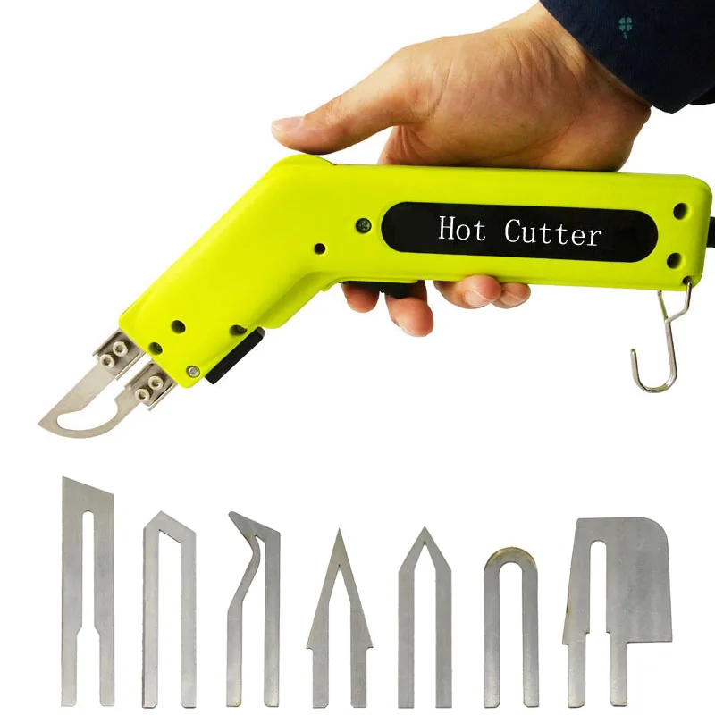 

High Quality 100W Hand Hold Heating Knife Cutter Hot Cutter with 8 blades