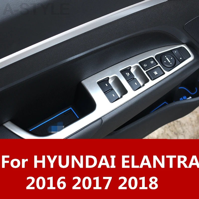 Для hyundai Elantra 2016 2017 2018 ABS хромированные молдинги для автомобильного интерьера