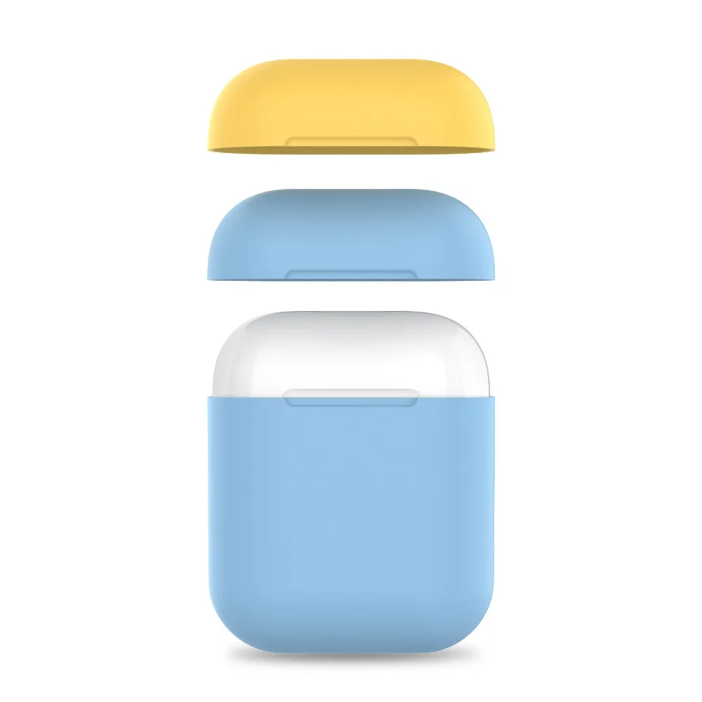 Duotone чехол для наушников для AirPods силиконовый защитный чехол для Apple AirPods чехол для зарядки противоударный защитный чехол